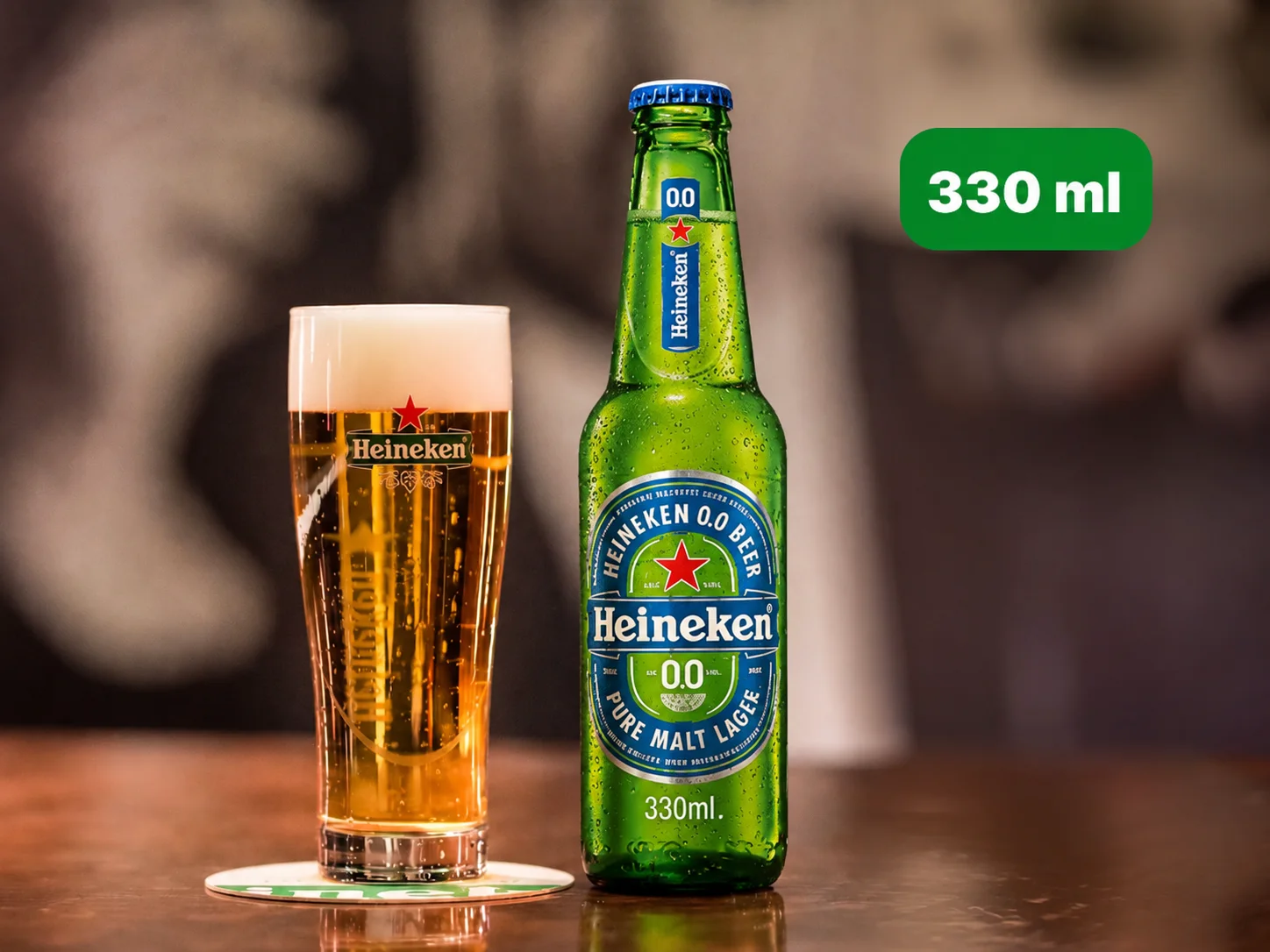 Cerveja Heineken long neck "00 " 330ml